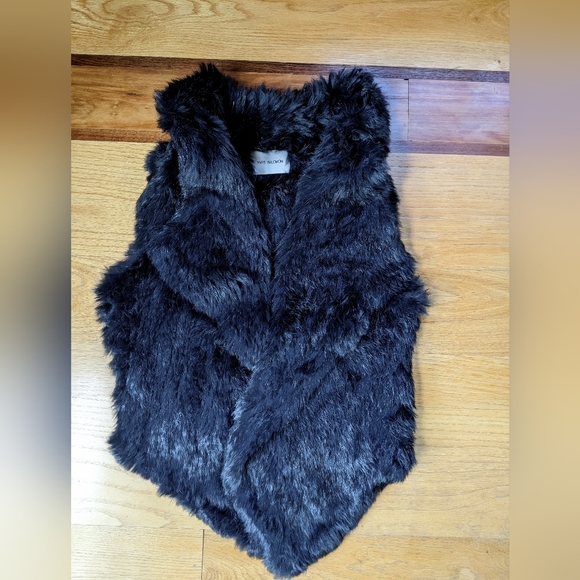 YVES SALOMON rabbit fur vest black - Picture 4 of 10